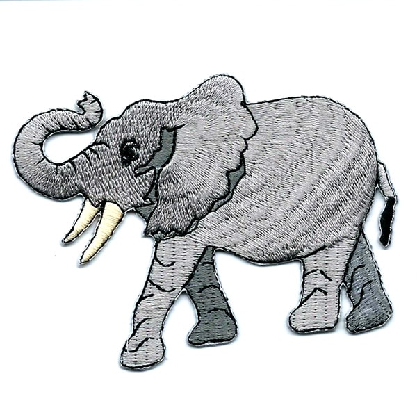 Iron on embroidered african elephant patch