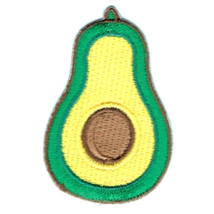 Iron on embroidered avocado patch