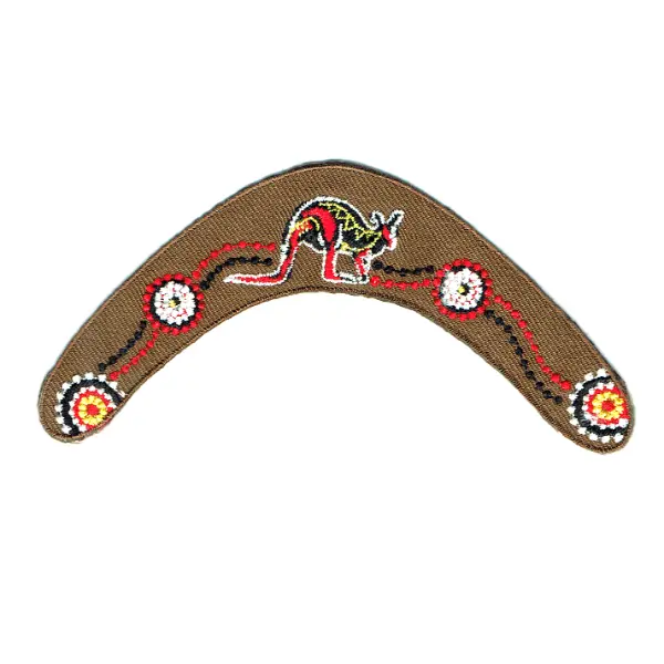 Iron on embroidered Australian boomerang patch