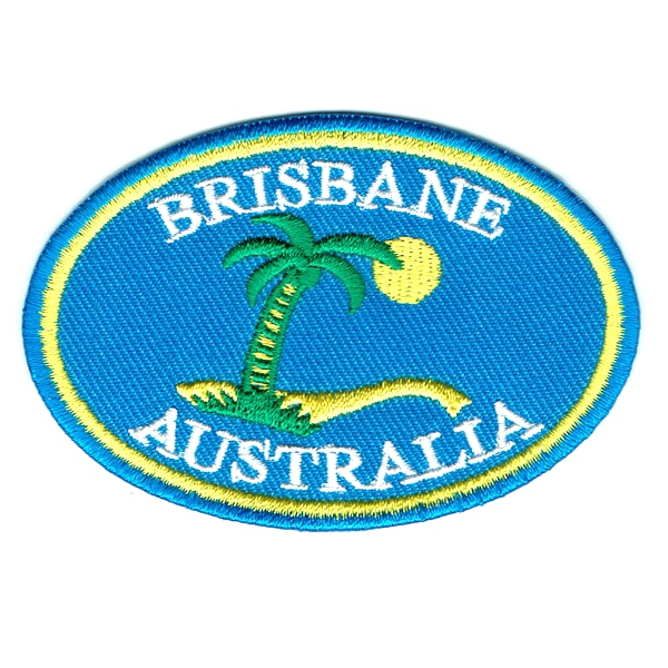 Iron on embroidered Brisbane Australia patch