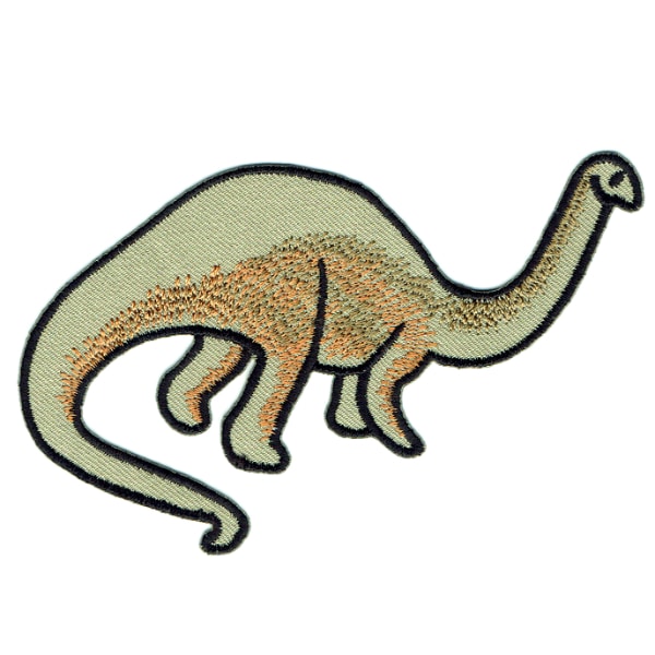 Iron on embroidered brontosaurus dinosaur patch