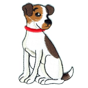 Iron on embroidered dog patch