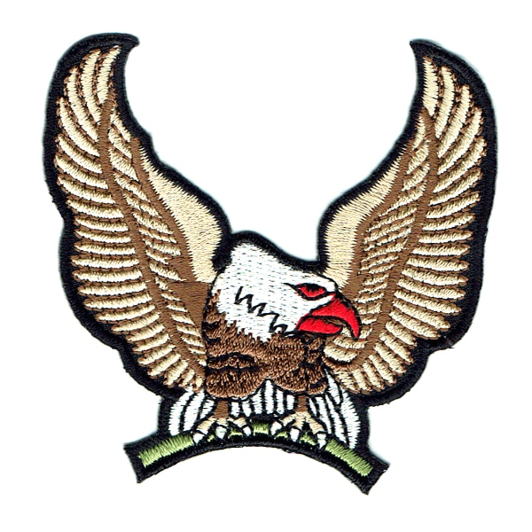 Iron on embroidered eagle patch