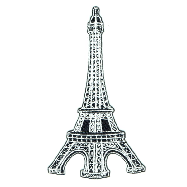 Iron on embroidered Eiffel Tower patch