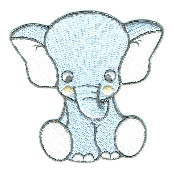 Iron on embroidered baby elephant patch
