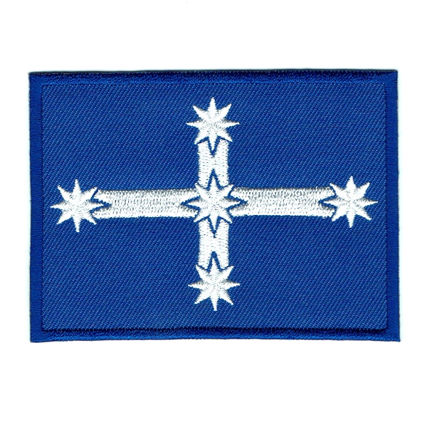 Iron on embroidered blue Eureka Stockade flag patch