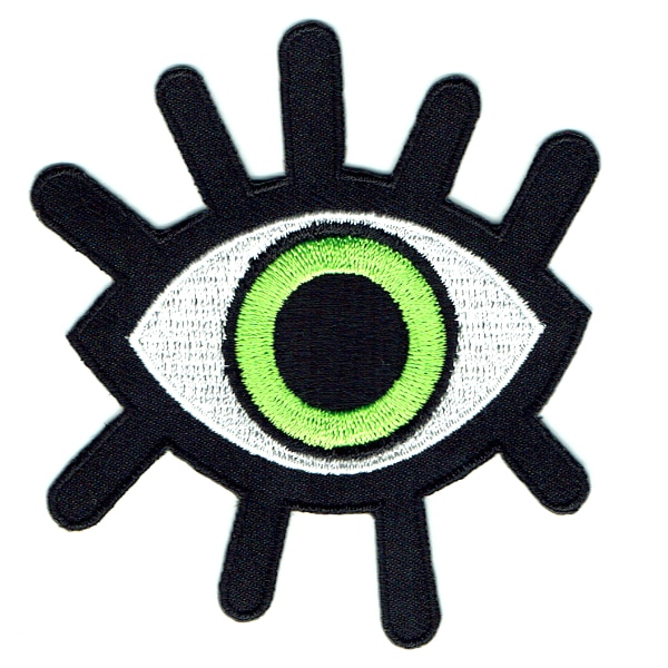 Iron on embroidered green eye patch