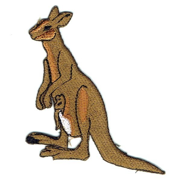 Iron on embroidered kangaroo patch
