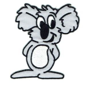 Iron on embroidered koala patch