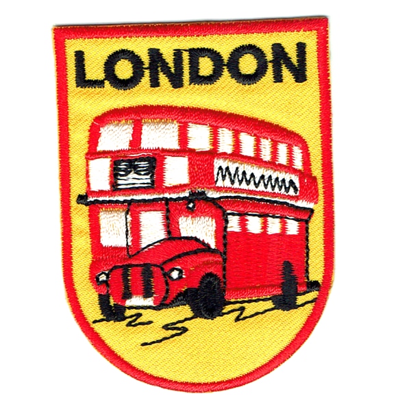 Iron on embroidered London Bus patch