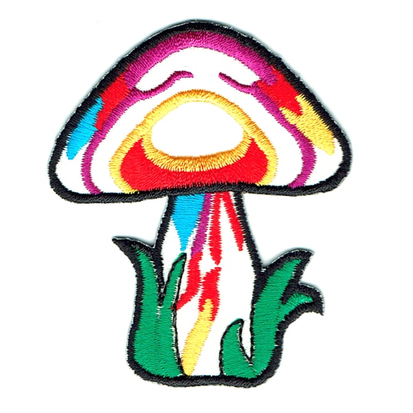 Iron on embroidered magic mushroom patch