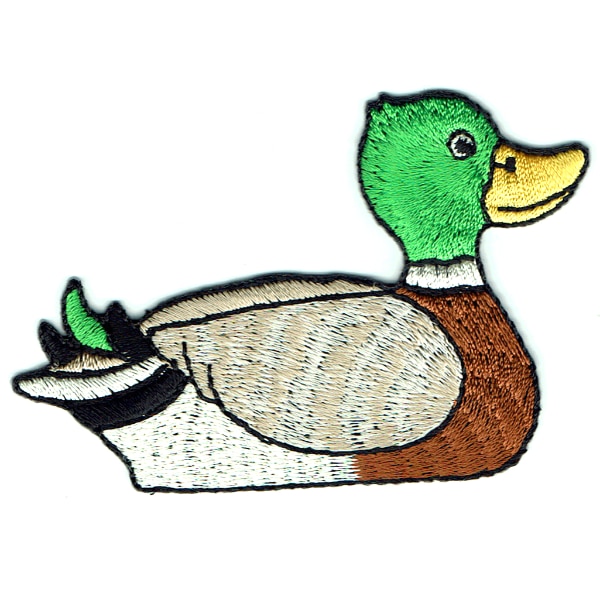 Iron on embroidered mallard duck patch