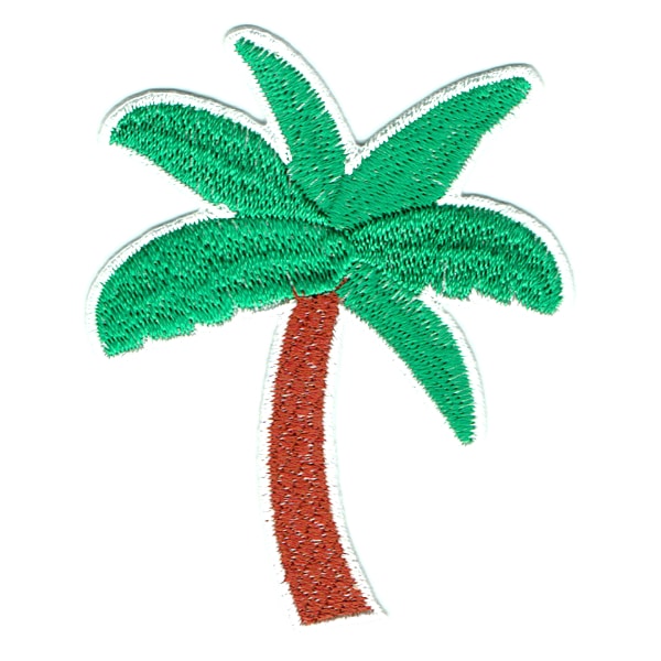 Iron on embroidered palm tree patch