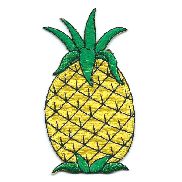 Iron on embroidered yellow pineapple patch