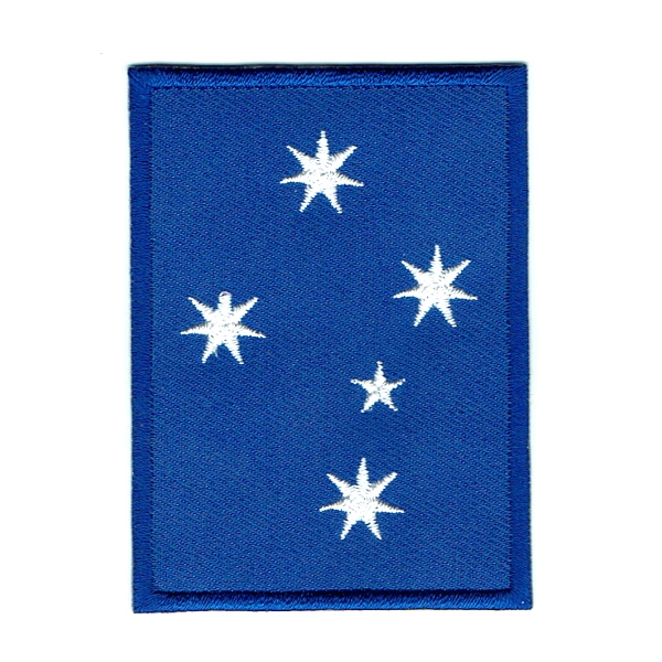 Iron on embroidered blue Australian southern cross patch