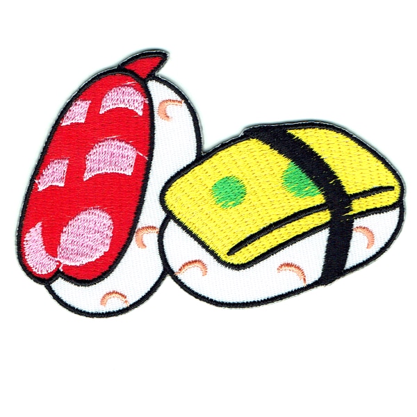 Iron on embroidered sushi patch