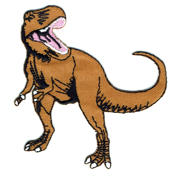 Iron on embroidered t-rex patch