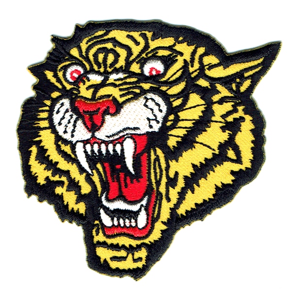 Iron on embroidered tiger patch