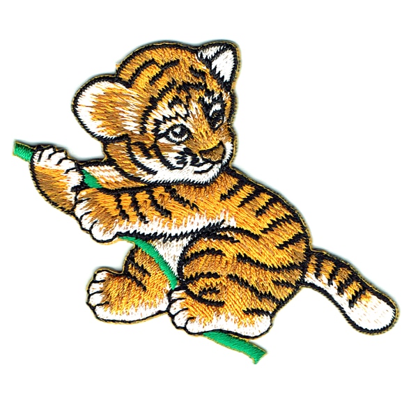 Iron on embroidered tiger cub patch