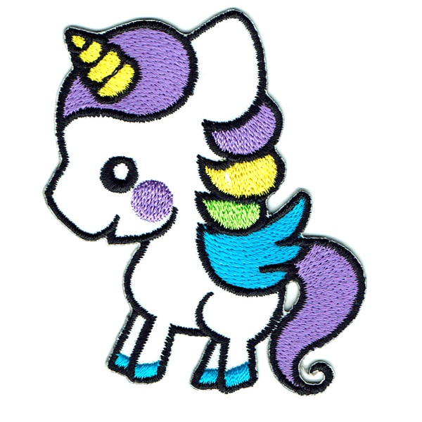 Iron on embroidered unicorn pony patch