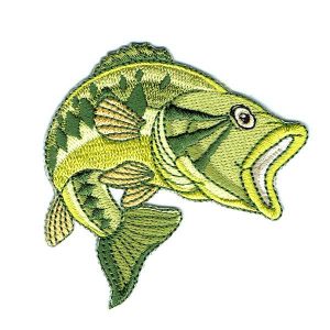 Bass Fish Iron On Patch - Bass Fish Patch - Iron On Patches